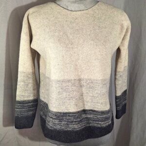 100% Cashmere Sweater Gray Charcoal Size Small